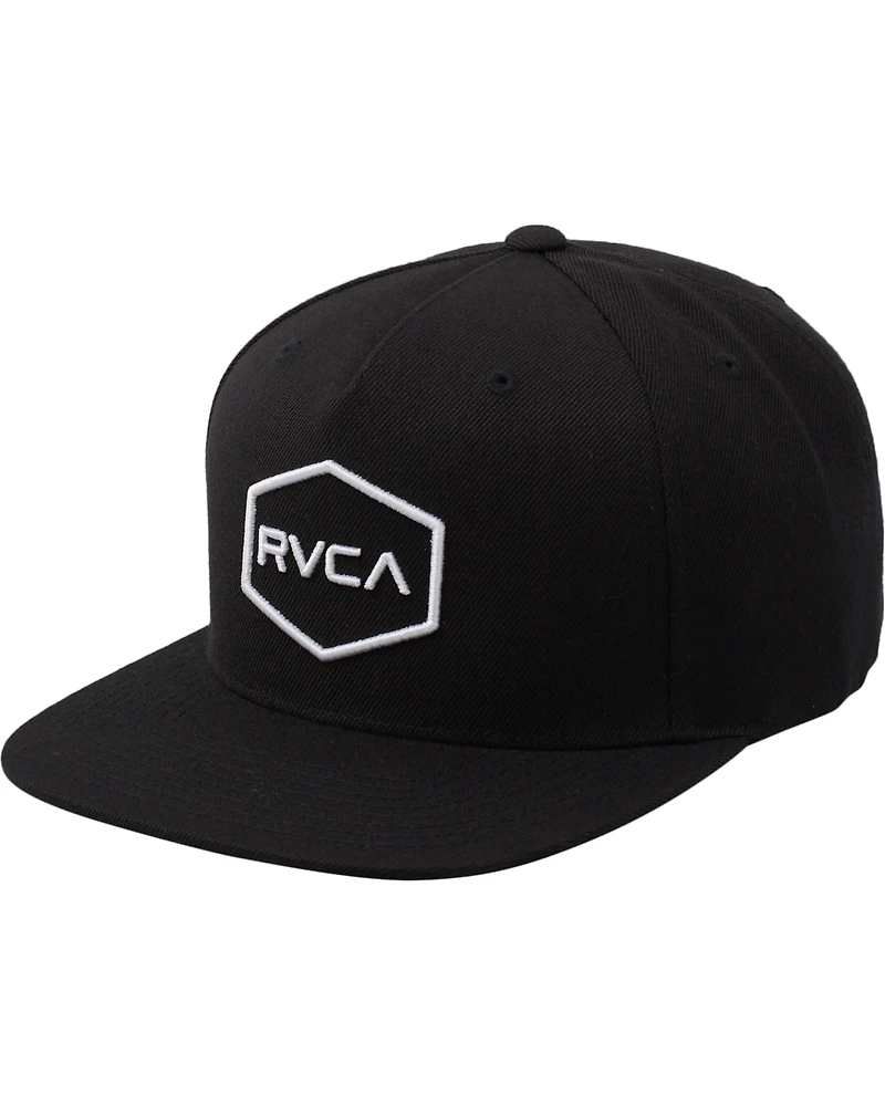 Men's RVCA Black Commonwealth Snapback Hat
