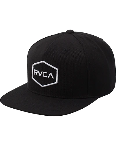 Men's RVCA Black Commonwealth Snapback Hat