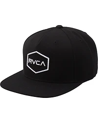 Men's RVCA Black Commonwealth Snapback Hat