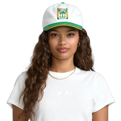 Women's RVCA White Summer Palms Trucker Adjustable Hat