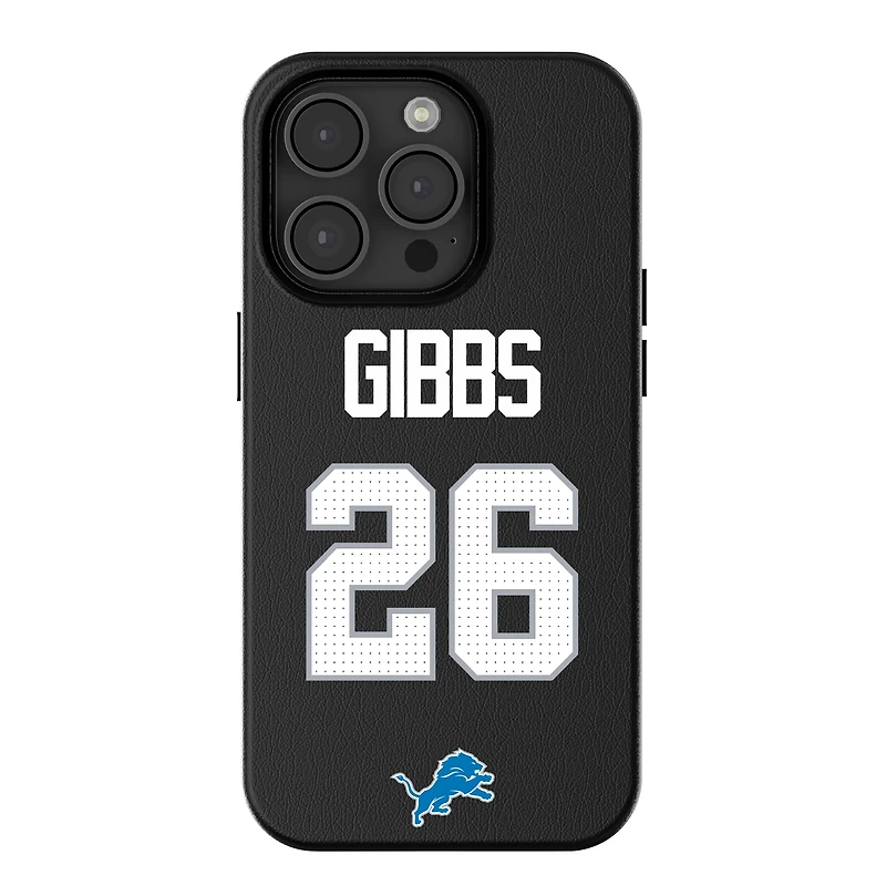 Keyscaper Jahmyr Gibbs Black Detroit Lions iPhone Magnetic Bump Case