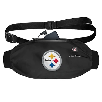 ActionHeat Black Pittsburgh Steelers 5V Battery Heated Hand Muff