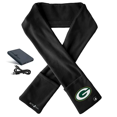 ActionHeat Black Green Bay Packers 5V Battery Heated Scarf