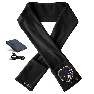 ActionHeat Black Baltimore Ravens 5V Battery Heated Scarf