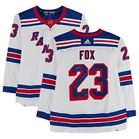 Adam Fox New York Rangers Autographed White adidas Authentic Jersey with "No Quit in NY!" & "Foxyclean" Inscriptions - Limited Edition #1/10