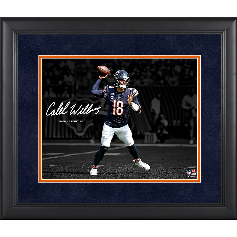 Caleb Williams Chicago Bears Facsimile Signature Framed 11" x 14" Photograph