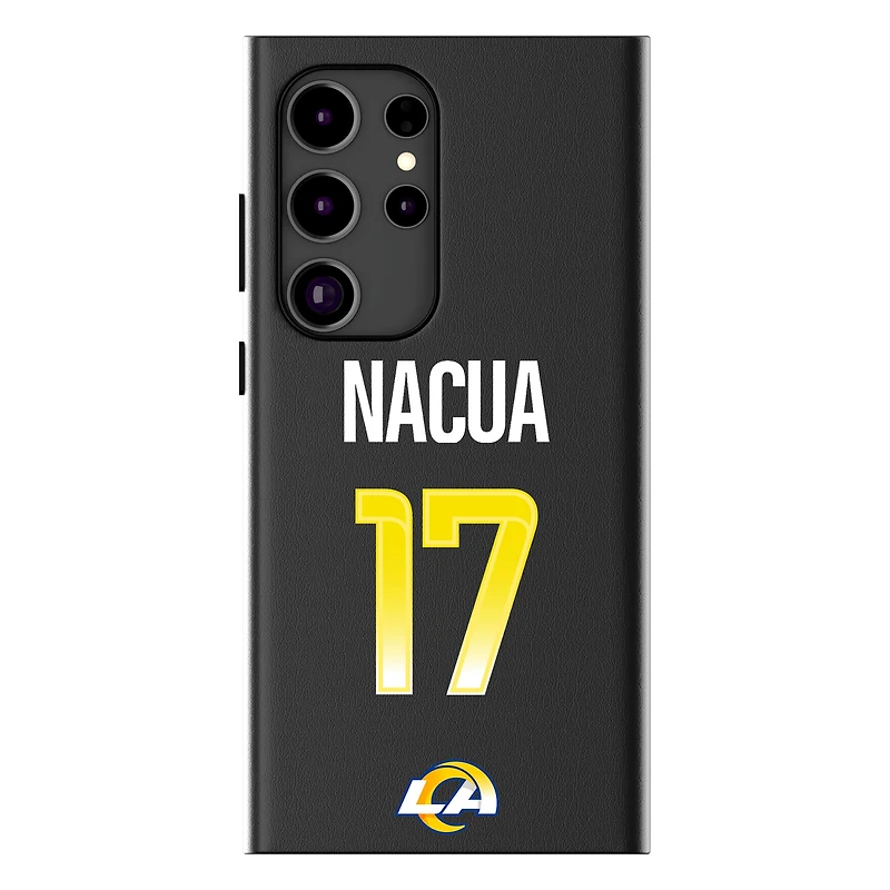 Keyscaper Puka Nacua Black Los Angeles Rams Galaxy Magnetic Bump Case