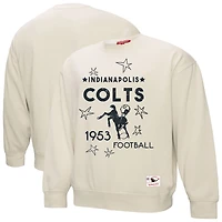Women's Mitchell & Ness Cream Indianapolis Colts Shooting Stars Pullover Sweatshirt