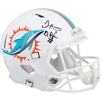 Tyreek Hill & De’Von Achane Miami Dolphins Autographed Riddell Speed Authentic Helmet