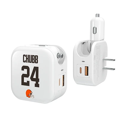 Keyscaper Nick Chubb Cleveland Browns Ready 2-in-1 USB Charger