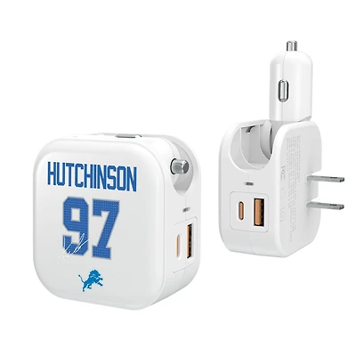 Keyscaper Aidan Hutchinson Detroit Lions Ready 2-in-1 USB Charger
