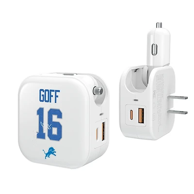 Keyscaper Jared Goff Detroit Lions Ready 2-in-1 USB Charger