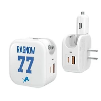 Keyscaper Frank Ragnow Detroit Lions Ready 2-in-1 USB Charger