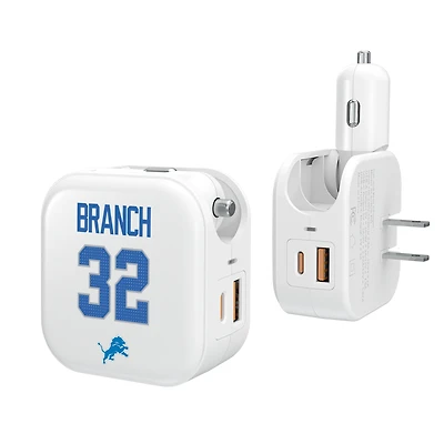 Keyscaper Brian Branch Detroit Lions Ready 2-in-1 USB Charger