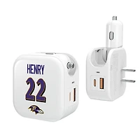 Keyscaper Derrick Henry Baltimore Ravens Ready 2-in-1 USB Charger