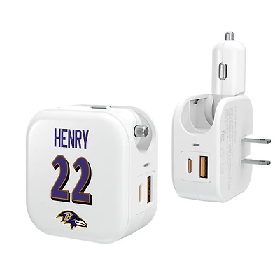 Keyscaper Derrick Henry Baltimore Ravens Ready 2-in-1 USB Charger