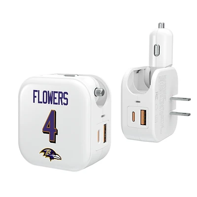 Keyscaper Zay Flowers Baltimore Ravens Ready 2-in-1 USB Charger