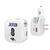 Keyscaper Lamar Jackson Baltimore Ravens Ready 2-in-1 USB Charger