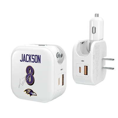 Keyscaper Lamar Jackson Baltimore Ravens Ready 2-in-1 USB Charger