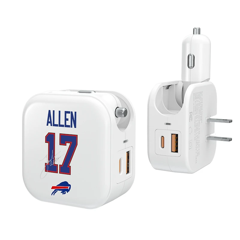 Keyscaper Josh Allen Buffalo Bills Ready 2-in-1 USB Charger