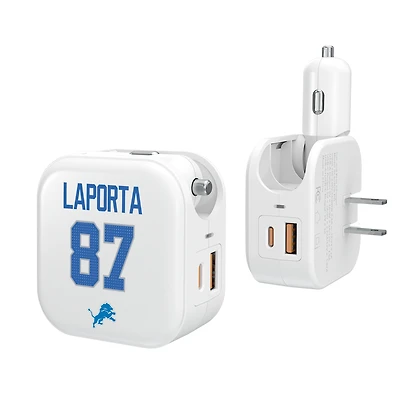 Keyscaper Sam LaPorta Detroit Lions Ready 2-in-1 USB Charger