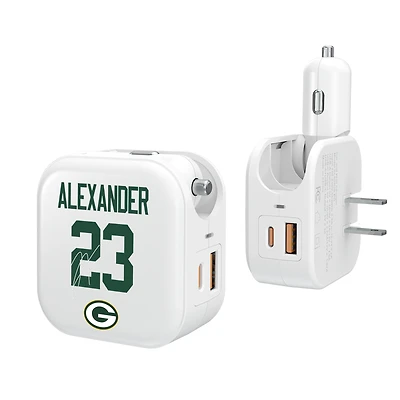 Keyscaper Jaire Alexander Green Bay Packers Ready 2-in-1 USB Charger
