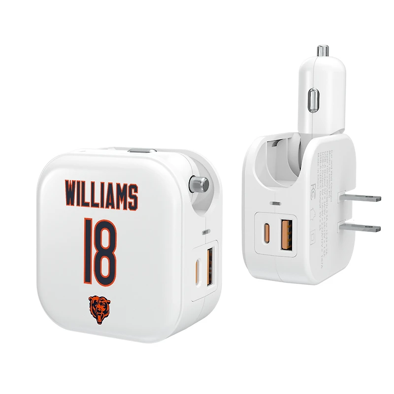 Keyscaper Caleb Williams Chicago Bears Ready 2-in-1 USB Charger