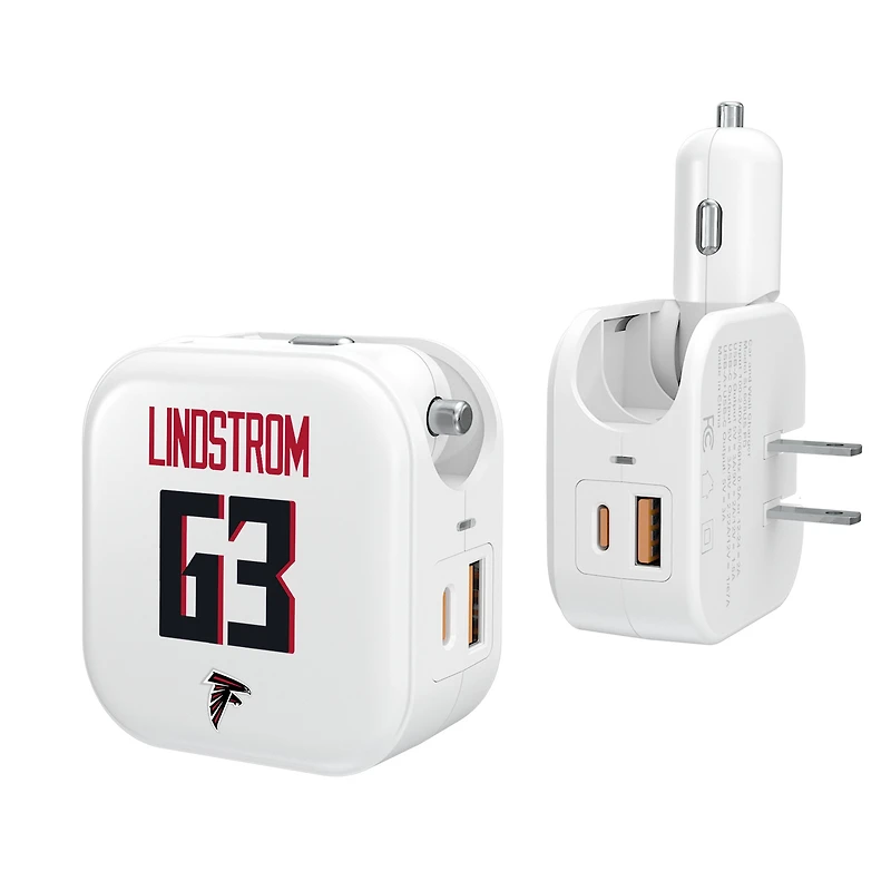 Keyscaper Chris Lindstrom Atlanta Falcons Ready 2-in-1 USB Charger