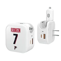 Keyscaper Bijan Robinson Atlanta Falcons Ready 2-in-1 USB Charger