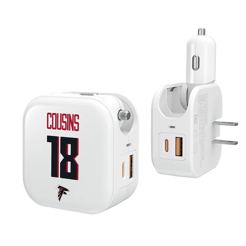 Keyscaper Kirk Cousins Atlanta Falcons Ready 2-in-1 USB Charger
