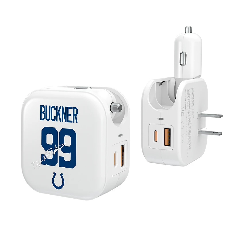 Keyscaper DeForest Buckner Indianapolis Colts Ready 2-in-1 USB Charger
