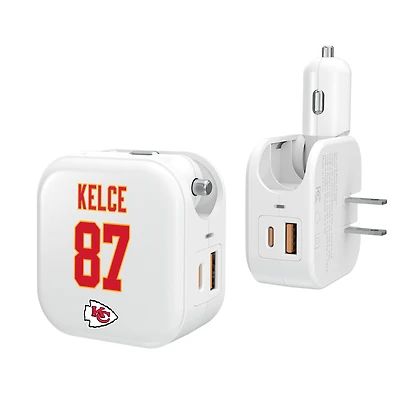 Keyscaper Travis Kelce Kansas City Chiefs Ready 2-in-1 USB Charger
