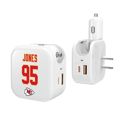 Keyscaper Chris Jones Kansas City Chiefs Ready 2-in-1 USB Charger
