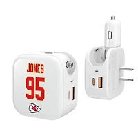 Keyscaper Chris Jones Kansas City Chiefs Ready 2-in-1 USB Charger