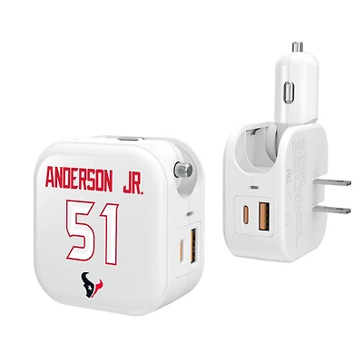Keyscaper Will Anderson Jr. Houston Texans Ready 2-in-1 USB Charger