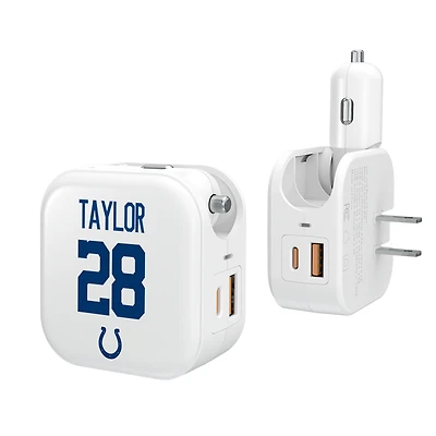 Keyscaper Jonathan Taylor Indianapolis Colts Ready 2-in-1 USB Charger