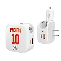Keyscaper Isiah Pacheco Kansas City Chiefs Ready 2-in-1 USB Charger
