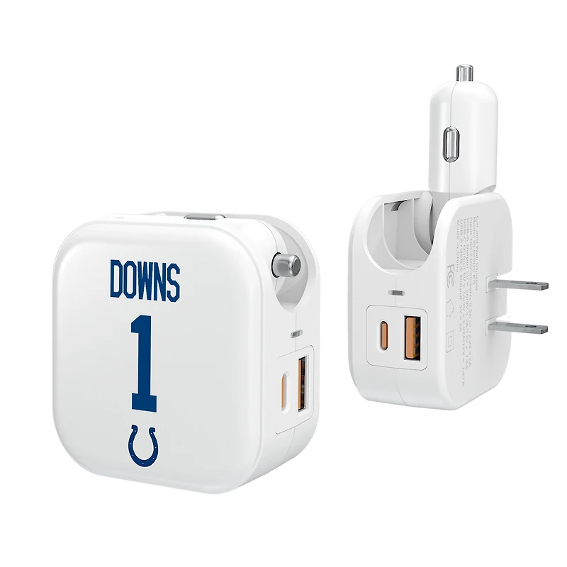 Keyscaper Josh Downs Indianapolis Colts Ready 2-in-1 USB Charger