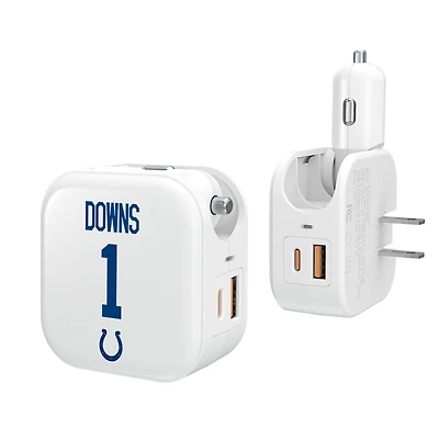Keyscaper Josh Downs Indianapolis Colts Ready 2-in-1 USB Charger