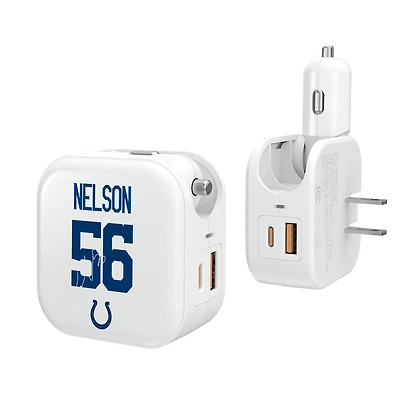 Keyscaper Quenton Nelson Indianapolis Colts Ready 2-in-1 USB Charger
