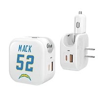 Keyscaper Khalil Mack Los Angeles Chargers Ready 2-in-1 USB Charger