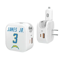 Keyscaper Derwin James Jr. Los Angeles Chargers Ready 2-in-1 USB Charger