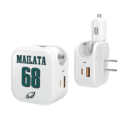 Keyscaper Jordan Mailata Philadelphia Eagles Ready 2-in-1 USB Charger