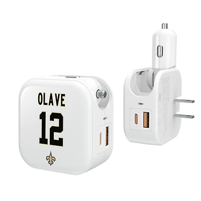 Keyscaper Chris Olave New Orleans Saints Ready 2-in-1 USB Charger