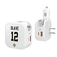 Keyscaper Chris Olave New Orleans Saints Ready 2-in-1 USB Charger