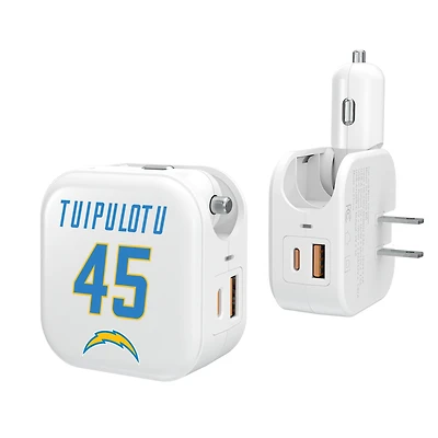Keyscaper Tuli Tuipulotu Los Angeles Chargers Ready 2-in-1 USB Charger