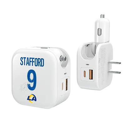 Keyscaper Matthew Stafford Los Angeles Rams Ready 2-in-1 USB Charger