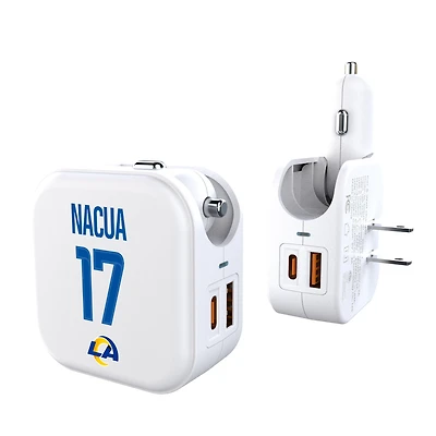Keyscaper Puka Nacua Los Angeles Rams Ready 2-in-1 USB Charger
