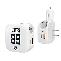 Keyscaper Brock Bowers Las Vegas Raiders Ready 2-in-1 USB Charger