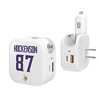 Keyscaper T.J. Hockenson Minnesota Vikings Ready 2-in-1 USB Charger